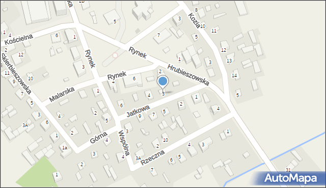 Grabowiec, Jatkowa, 3, mapa Grabowiec