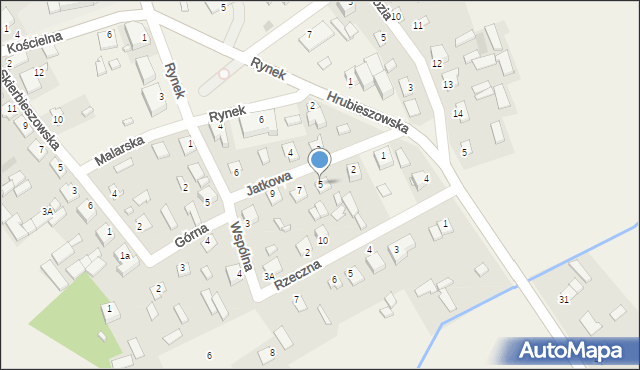 Grabowiec, Jatkowa, 5, mapa Grabowiec