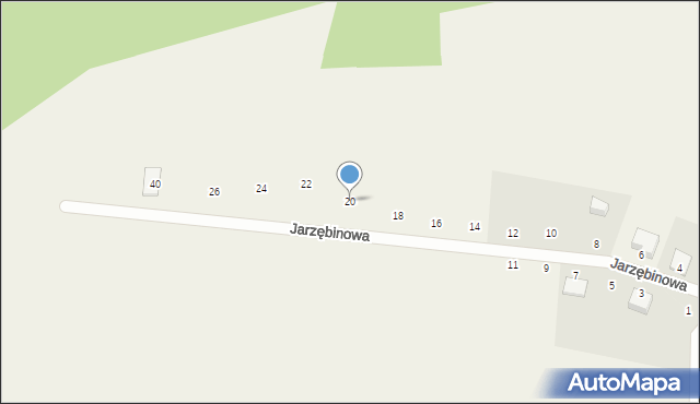Grabowiec, Jarzębinowa, 20, mapa Grabowiec