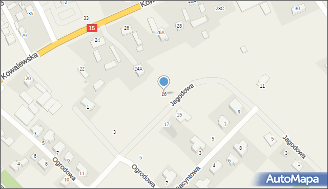 Grębocin, Jagodowa, 16, mapa Grębocin