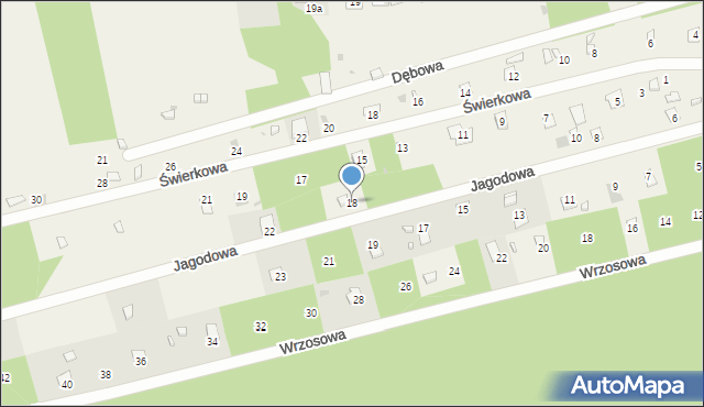 Gródek, Jagodowa, 18, mapa Gródek