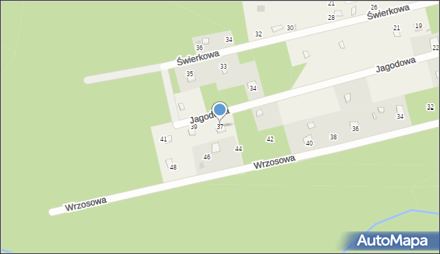 Gródek, Jagodowa, 37, mapa Gródek