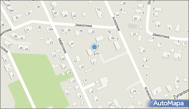 Grodzisk Mazowiecki, Jagodowa, 4, mapa Grodzisk Mazowiecki