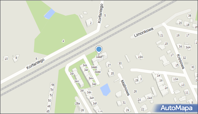 Grodzisk Mazowiecki, Jaworowa, 34ad, mapa Grodzisk Mazowiecki