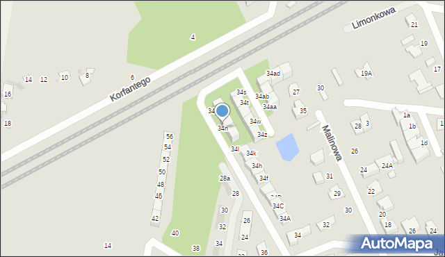 Grodzisk Mazowiecki, Jaworowa, 34n, mapa Grodzisk Mazowiecki