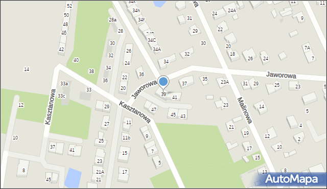 Grodzisk Mazowiecki, Jaworowa, 39, mapa Grodzisk Mazowiecki