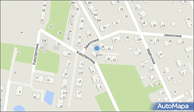 Grodzisk Mazowiecki, Jaworowa, 47, mapa Grodzisk Mazowiecki