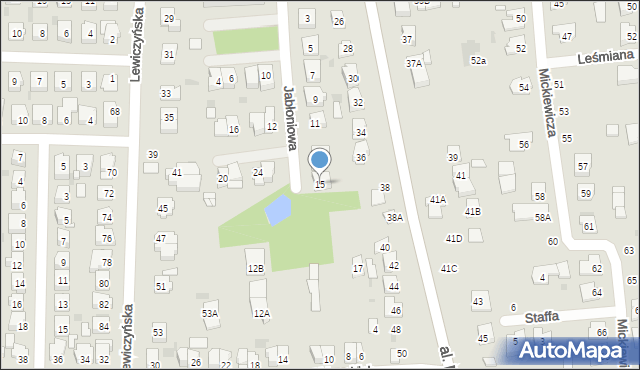 Grójec, Jabłoniowa, 15, mapa Grójec