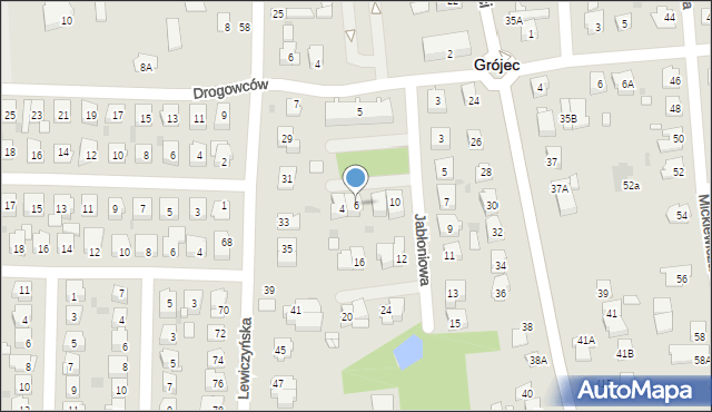 Grójec, Jabłoniowa, 6, mapa Grójec