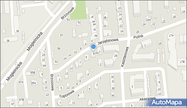 Grójec, Jarzębinowa, 3, mapa Grójec