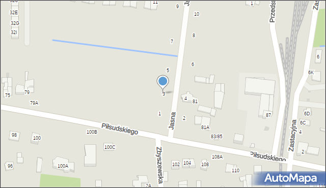 Grójec, Jasna, 3, mapa Grójec