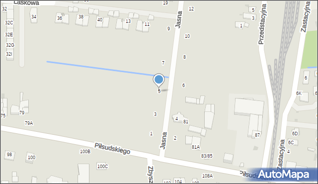 Grójec, Jasna, 5, mapa Grójec