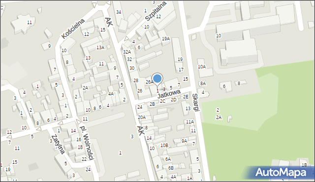 Grójec, Jatkowa, 1, mapa Grójec