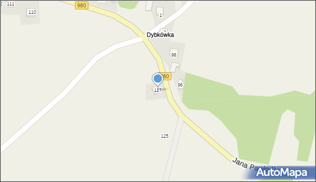 Gromnik, Jana Pawła II, 127, mapa Gromnik