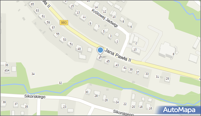 Gromnik, Jana Pawła II, 47, mapa Gromnik