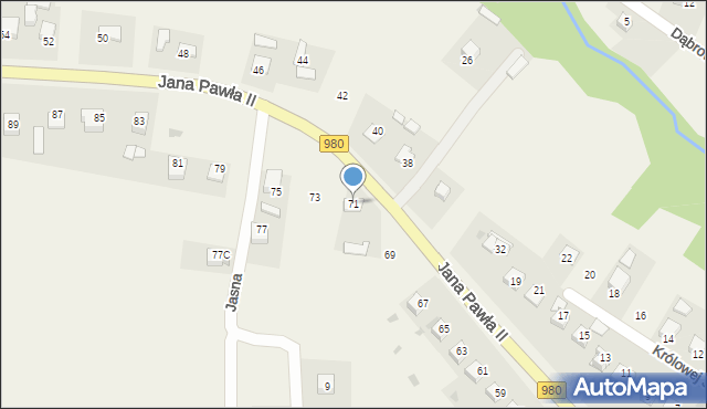 Gromnik, Jana Pawła II, 71, mapa Gromnik