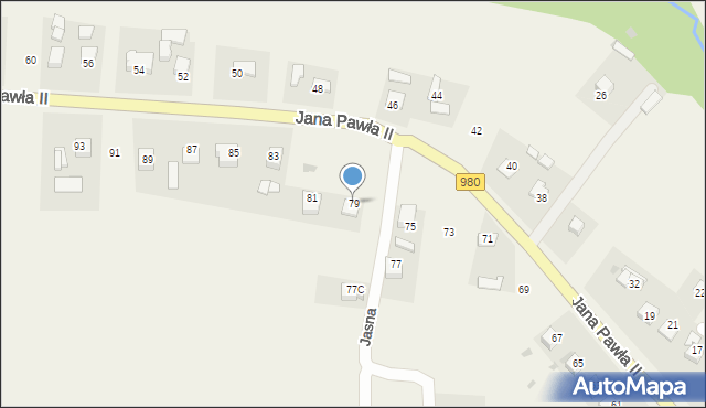 Gromnik, Jana Pawła II, 79, mapa Gromnik