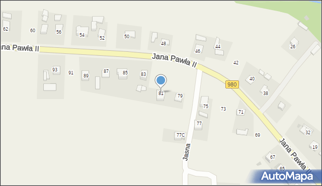 Gromnik, Jana Pawła II, 81, mapa Gromnik