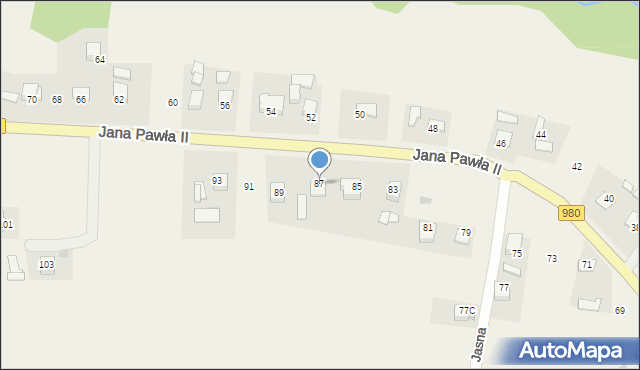 Gromnik, Jana Pawła II, 87, mapa Gromnik