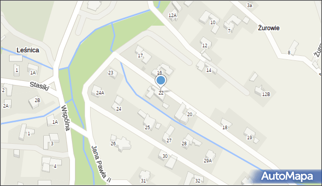 Groń, Jana Pawła II, 22, mapa Groń