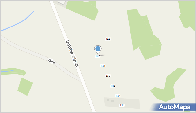 Groń, Janiołów Wierch, 140, mapa Groń