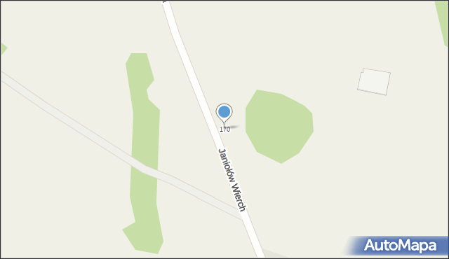 Groń, Janiołów Wierch, 170, mapa Groń