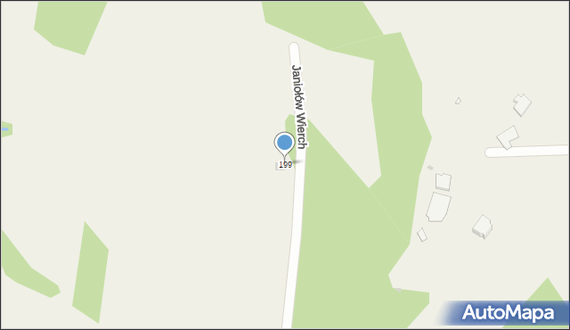 Groń, Janiołów Wierch, 199, mapa Groń