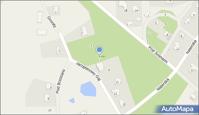 Gronity, Jarzębinowy Gaj, 7, mapa Gronity