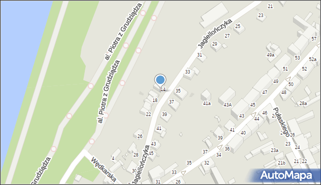 Grudziądz, Jagiellończyka, 16, mapa Grudziądza