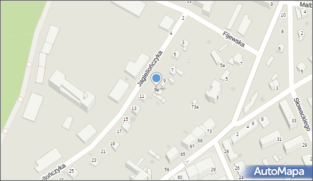 Grudziądz, Jagiellończyka, 9a, mapa Grudziądza