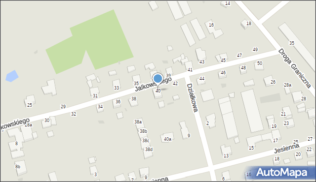 Grudziądz, Jalkowskiego Jerzego, 40, mapa Grudziądza