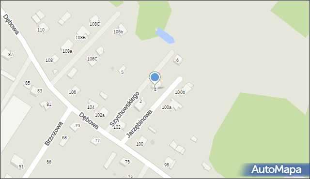 Grudziądz, Jarzębinowa, 4, mapa Grudziądza