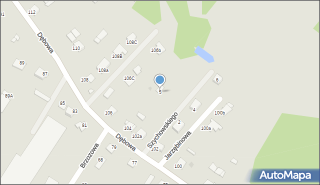 Grudziądz, Jarzębinowa, 5, mapa Grudziądza