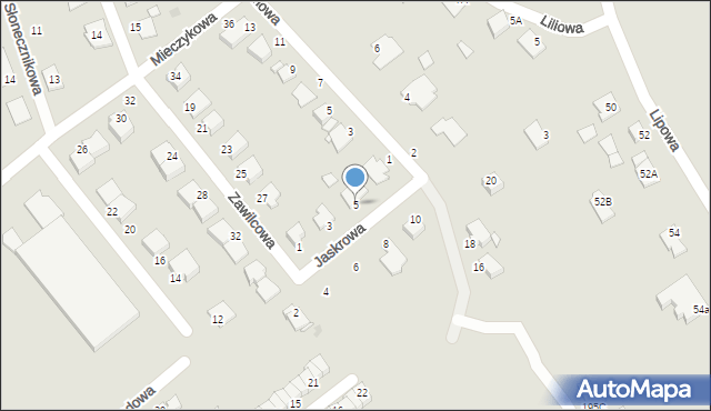 Grudziądz, Jaskrowa, 5, mapa Grudziądza