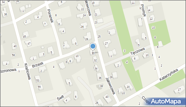 Gruszczyn, Jałowcowa, 30, mapa Gruszczyn