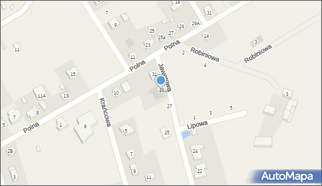 Gruszczyn, Jaworowa, 29a, mapa Gruszczyn