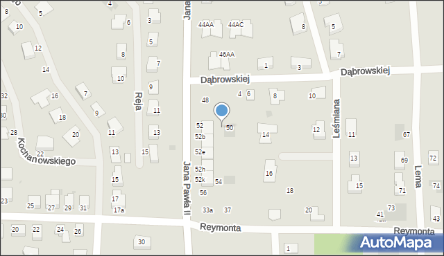 Gryfino, Jana Pawła II, 50a, mapa Gryfino