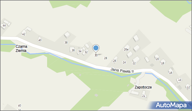 Grywałd, Jana Pawła II, 30, mapa Grywałd
