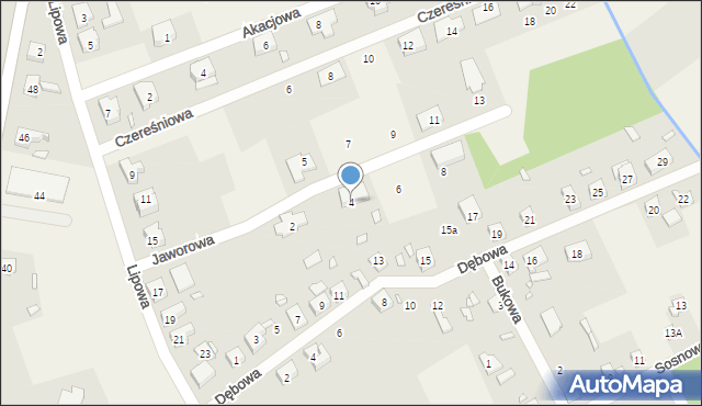 Grzędzice, Jaworowa, 4, mapa Grzędzice