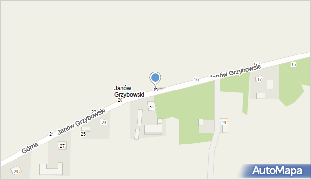 Grzybów Dolny, Janów Grzybowski, 18, mapa Grzybów Dolny