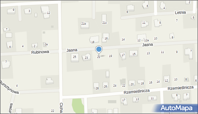 Grzybowo, Jasna, 21, mapa Grzybowo