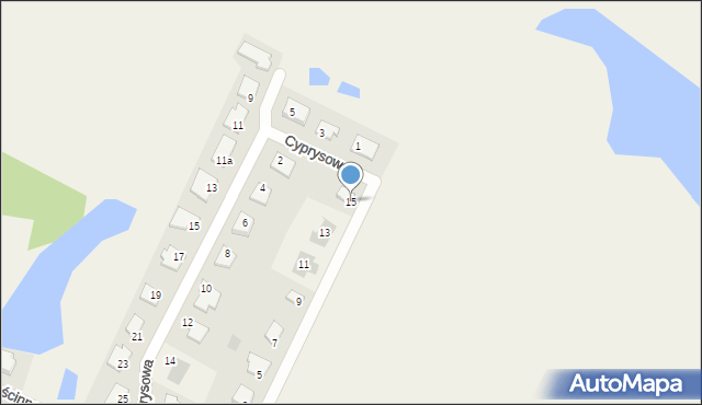 Gutkowo, Jarzębinowa, 15, mapa Gutkowo