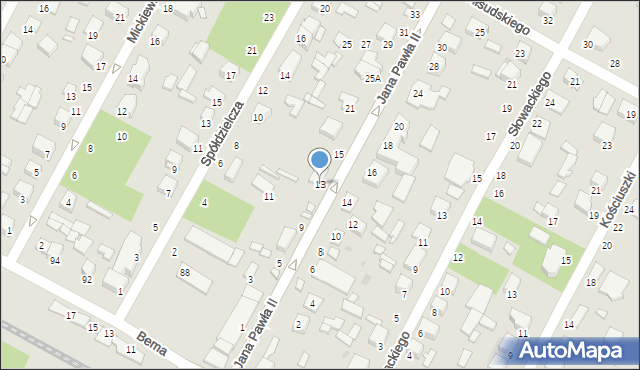 Halinów, Jana Pawła II, 13, mapa Halinów