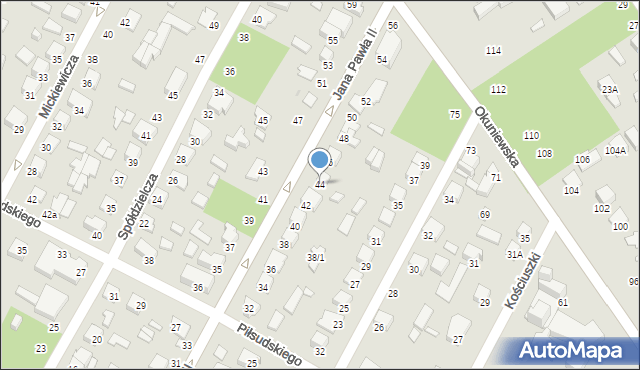 Halinów, Jana Pawła II, 44, mapa Halinów