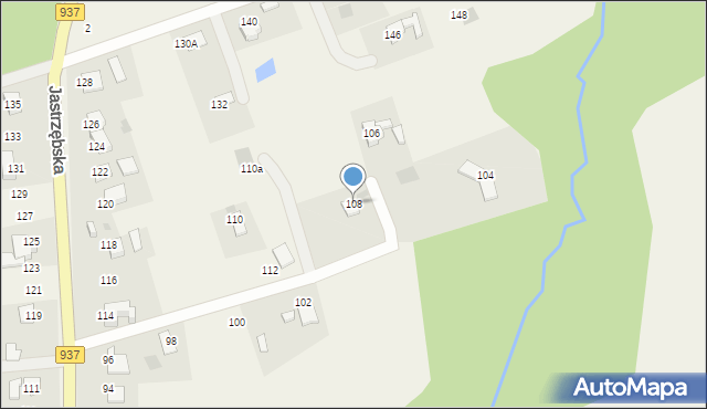 Hażlach, Jastrzębska, 108, mapa Hażlach