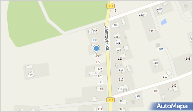 Hażlach, Jastrzębska, 129, mapa Hażlach