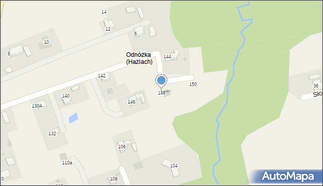 Hażlach, Jastrzębska, 148, mapa Hażlach