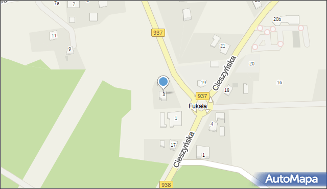 Hażlach, Jastrzębska, 3, mapa Hażlach