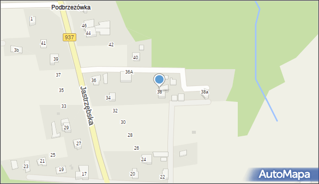 Hażlach, Jastrzębska, 38, mapa Hażlach