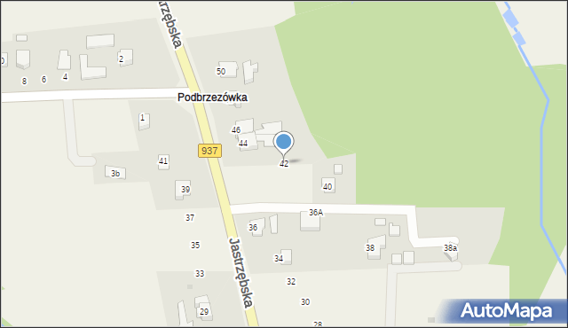 Hażlach, Jastrzębska, 42, mapa Hażlach